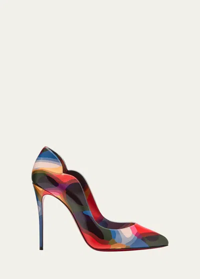 Christian Louboutin Hot Chick Illusion Red Sole Pumps In Multi