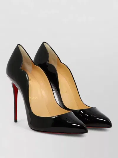 Christian Louboutin Hot Chick 100mm Patent Red Sole High-heel Pumps In Black
