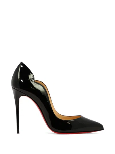 Christian Louboutin Patent Leather Hot Chick Pumps 100 In Black