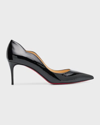 CHRISTIAN LOUBOUTIN HOT CHICK PATENT RED SOLE PUMPS