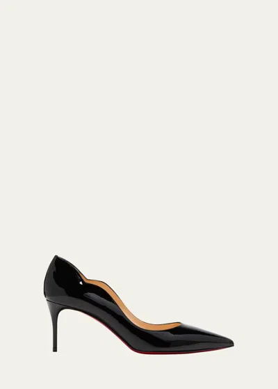 Christian Louboutin Hot Chick Patent Red Sole Pumps In Black