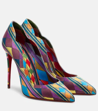 CHRISTIAN LOUBOUTIN HOT CHICK SATIN PUMPS