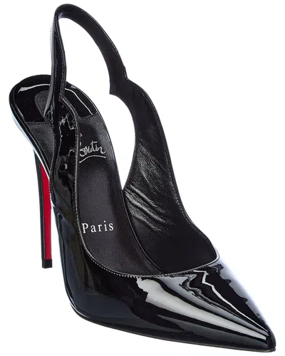 Christian Louboutin Hot Chick Sling 100 Patent Slingback Pump In Black