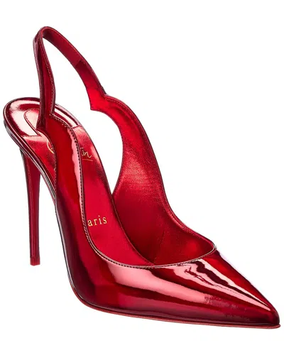 Christian Louboutin Hot Chick Patent Red Sole Slingback Pumps In Loubi