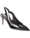 Christian Louboutin Hot Chick Sling 70 Patent Black Pumps In Black