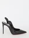 Christian Louboutin Chic Pointed Leather Pumps With Stiletto Heel In Black