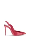Christian Louboutin Fuchsia Slingback Stiletto With Heel In Red