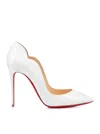 Christian Louboutin 100mm Hot Chick Patent High-heel Pumps In White