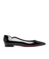 Christian Louboutin Hot Chickita Patent Leather Ballet Flats In Black