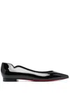 Christian Louboutin Low-cut Patent Leather Ballerina Shoes