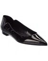 Christian Louboutin Low-cut Patent Leather Ballerina Shoes In Black