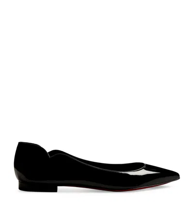 Christian Louboutin Hot Chickita Patent Leather Ballet Flats In Black