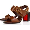 Christian Louboutin In Roma Block Heel Sandal In Multi