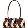 Christian Louboutin Intarsia Diamond Leather Baguette Bag In Multi