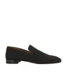 Christian Louboutin Interwoven Leather Loafers In Black