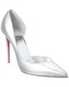 Christian Louboutin Miss Z Pumps In Silver Laminated Nappa Leather In Brown