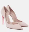 Christian Louboutin Iriza 100 Suede Point-toe Pumps In Pink