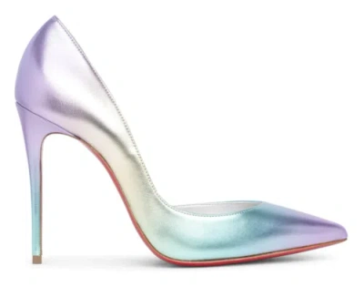 Pre-owned Christian Louboutin Iriza 100 Multicolor Licorne Leather D'orsay Heel Pump 37
