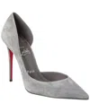 Christian Louboutin Iriza 100 Suede Pumps In Grey