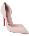 Christian Louboutin Iriza 100 Suede Point-toe Pumps In Pink