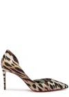 Christian Louboutin Iriza 85 Cheetah-print Satin Pumps