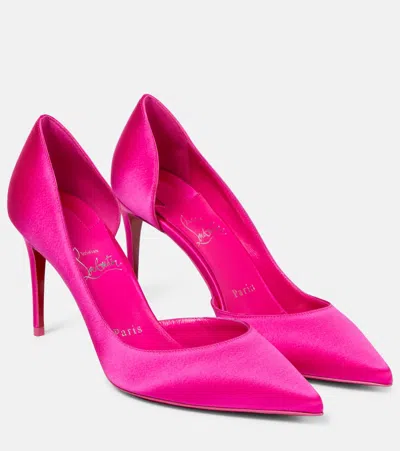 Christian Louboutin Iriza 85 Silk Satin Pumps In Pink