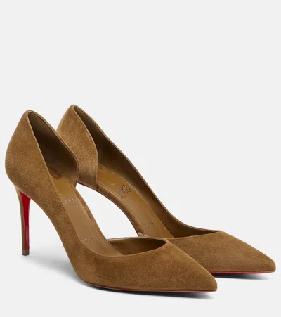 CHRISTIAN LOUBOUTIN IRIZA 85 SUEDE PUMPS
