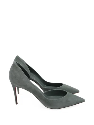 Pre-owned Christian Louboutin Iriza D'orsay Pumps In Green