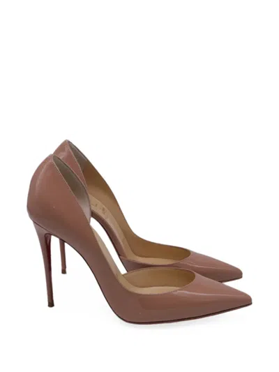 Pre-owned Christian Louboutin Iriza D'orsay Pumps In Neutrals