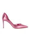 Christian Louboutin Iriza 85 Metallic Leather Pumps In Pink