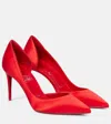 Christian Louboutin Iriza Silk Half-d'orsay Red Sole Pumps In Yellow