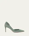 Christian Louboutin Manuka Coloured Suede Kate Pumps In Green
