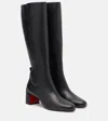 Christian Louboutin Jane 55 Leather Knee-high Boots In Black