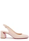 Christian Louboutin So Jane Sling 55 Beige Patent Pumps In Nude