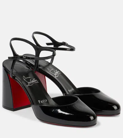 CHRISTIAN LOUBOUTIN JANE 85 LEATHER MARY JANE PUMPS