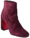 Christian Louboutin Jane 85 Suede Bootie In Brown