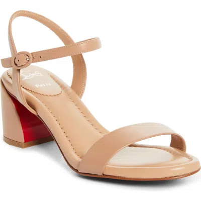 Christian Louboutin 55mm Jane Leather Ankle-strap Sandals In Black