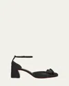 Christian Louboutin Jane Bow Red Sole Pumps In Black