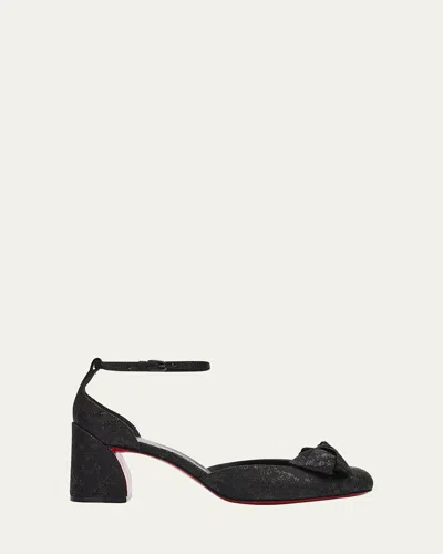 CHRISTIAN LOUBOUTIN JANE BOW RED SOLE PUMPS