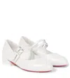 Christian Louboutin Jane Fille Leather Ballet Flats In White