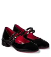 Christian Louboutin Jane Fille Patent Leather Ballet Flats In Black