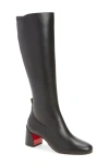 Christian Louboutin Jane 55 Leather Knee-high Boots In Black