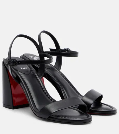 Christian Louboutin Miss Jane Nappa Leather Heeled Sandals 85 In Black