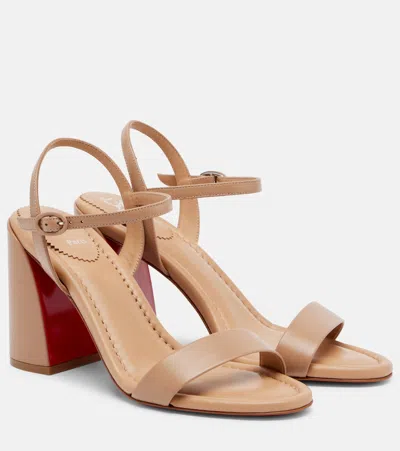 Christian Louboutin 85mm Miss Jane Ankle-strap Sandals In Multi