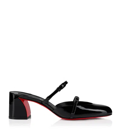 Christian Louboutin Jane Nina Patent Leather Heeled Mules 55 In Multi