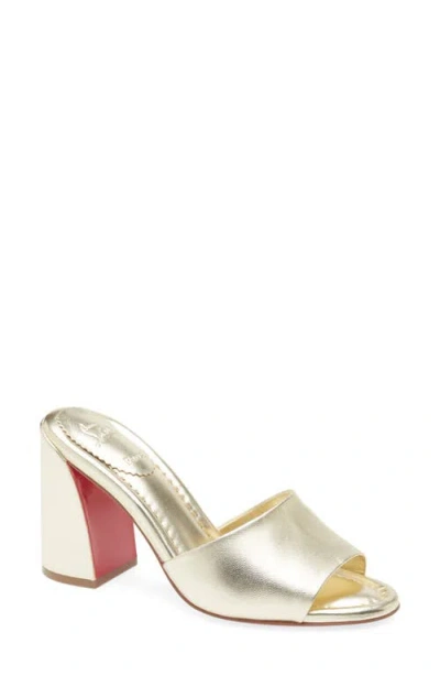 Christian Louboutin Jane Slide Sandal In Silver