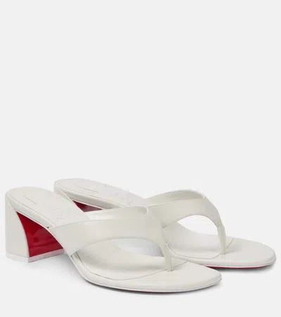 CHRISTIAN LOUBOUTIN JANETONGA 55 LEATHER THONG SANDALS