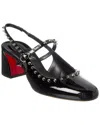 Christian Louboutin Janispikes 55 Mary-jane Slingback Pumps In Black