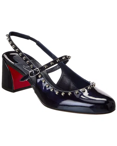 Christian Louboutin Janispikes 55 Patent Pump In Black