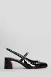 Christian Louboutin Janispikes 55 Mary-jane Slingback Pumps In Black